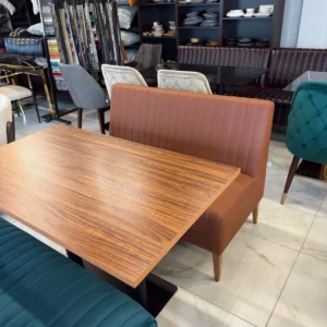Asal Tan Leather Sofa 120 Cm Ready In-Stock
