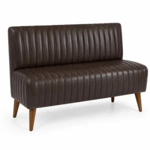 Asal Wenge Leather Sofa 120 Cm Ready In-Stock